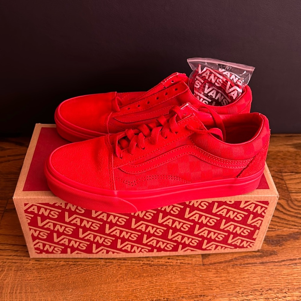 Vans Old Skool (Mono/Check) Racing Red